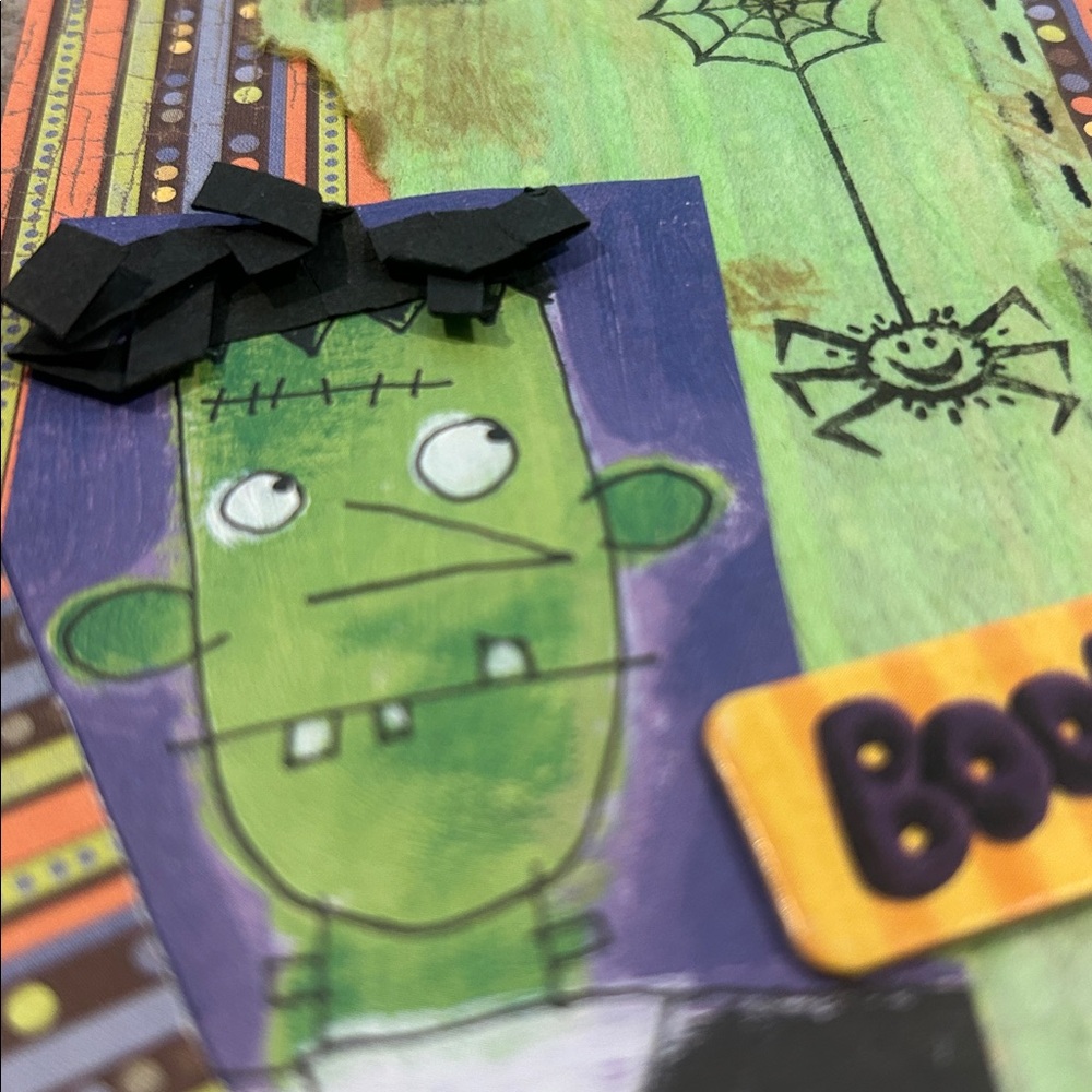 Handmade Halloween Cards 3D Accents Blank Inside - Various Designs Cute For Kids - Picture 4 of 5